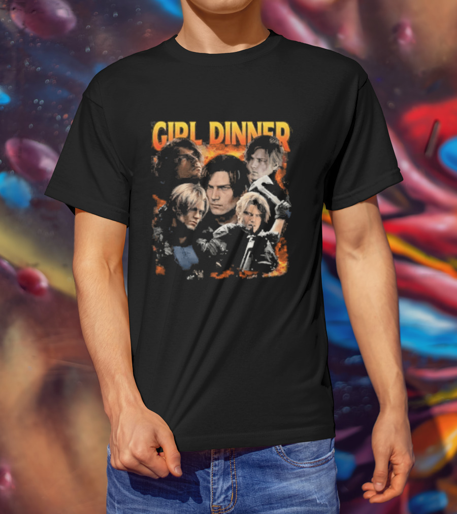 Leon Kennedy Girl Dinner Collage T-Shirt