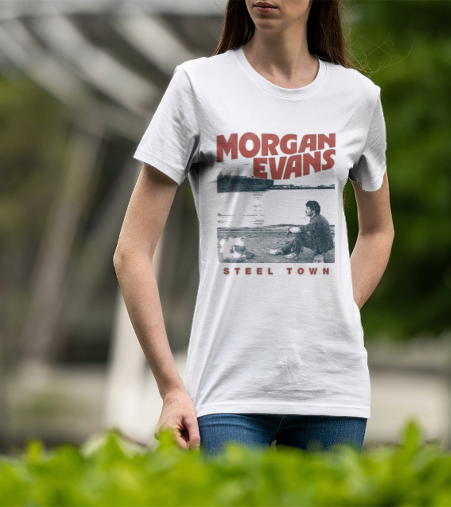 Morgan Evans Steel Town Sunset Silhouette Rowboat T-Shirt