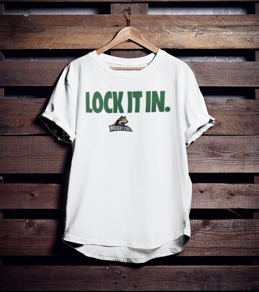 Nike Lock It In Wright State Raiders Wolf NCAA March Madness 2026 T-Shirt