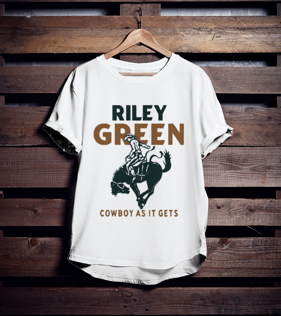 Riley Green Cowboy As It Gets Bronco Rider T-Shirt