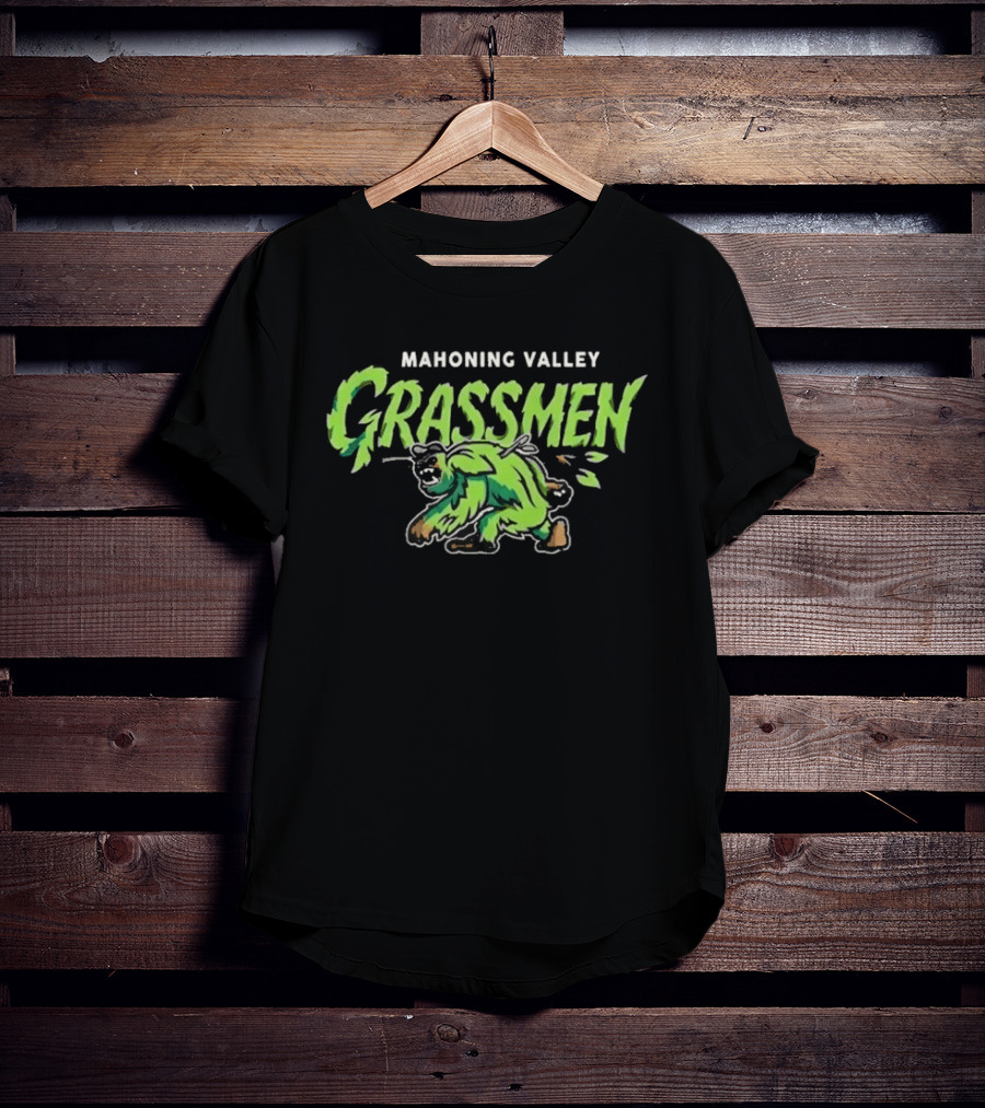 Mahoning Valley Grassmen 2026 Retro Green Creature T-Shirt