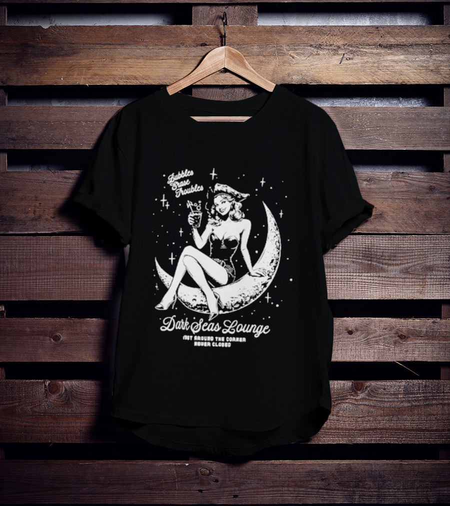 Dark Seas Lounge Hot Since The Summer Moon Maiden Cosmic Cocktails T-Shirt