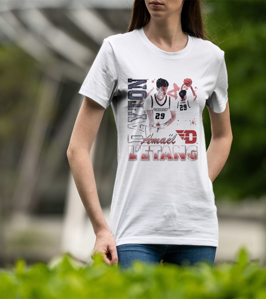Dayton Flyers Amael L'Etang Basketball Player Number 29 T-Shirt
