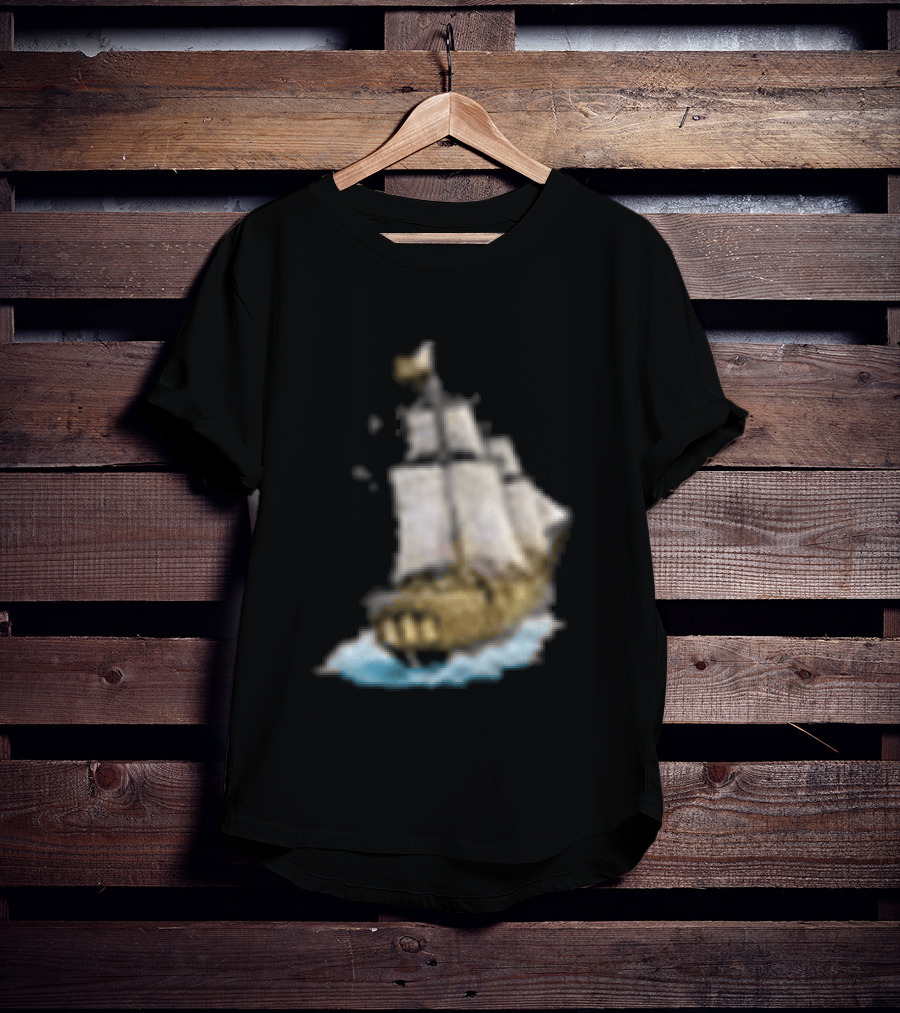 Johnny Blue Skies Dark Clouds Mutiny Midnight Ship Adventure T-Shirt