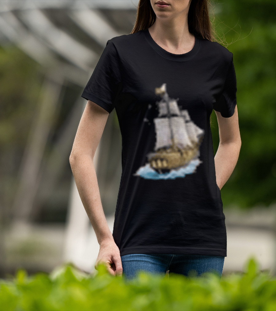 Johnny Blue Skies Dark Clouds Mutiny Midnight Ship Adventure T-Shirt