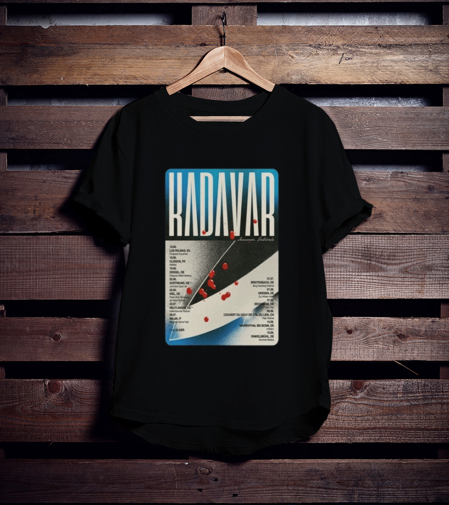 Kadavar Summer Festivals 2026 Las Palmas Clisson Colmar Dortmund Breitenbach Vevey Dunkelsbühl T-Shirt