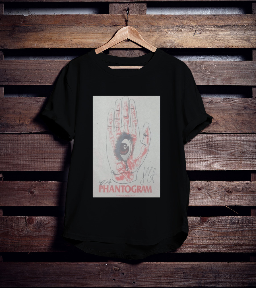 Phantogram Signed Hand And Eye Art Troubadour March 13 2026 West Hollywood CA T-Shirt