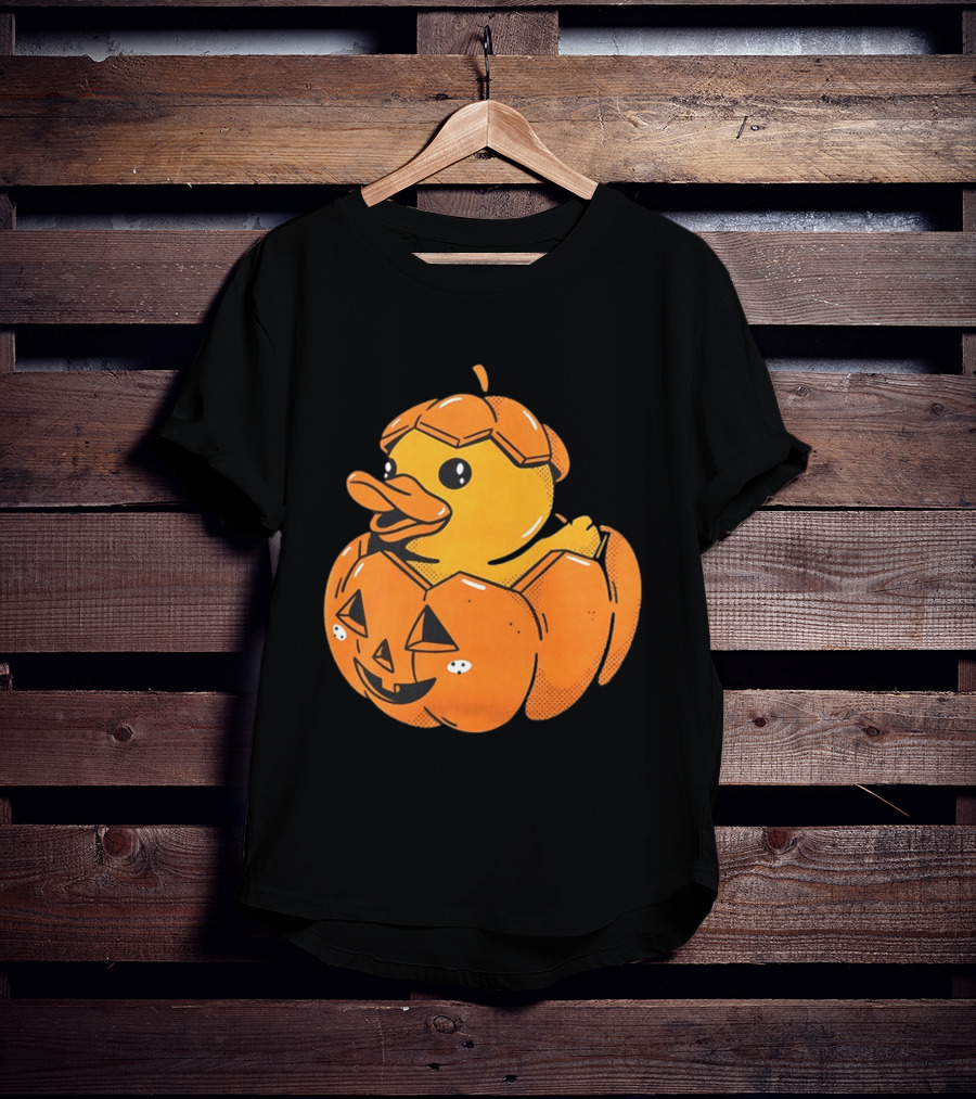 Rubber Duck Pumpkin Halloween Jack O' Lantern T-Shirt