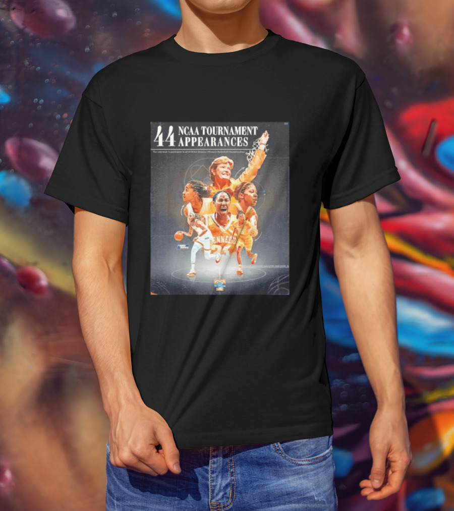 Tennessee Volunteers Women's Basketball 44 NCAA Tournament Appearances Legendary Participation T-Shirt