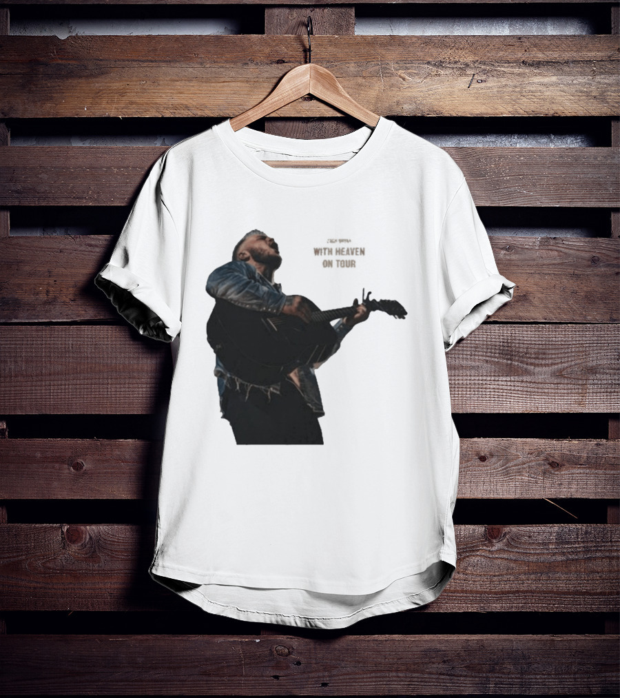 Zach Bryan Heaven On Top Photo Tour Denim Acoustic Performance T-Shirt