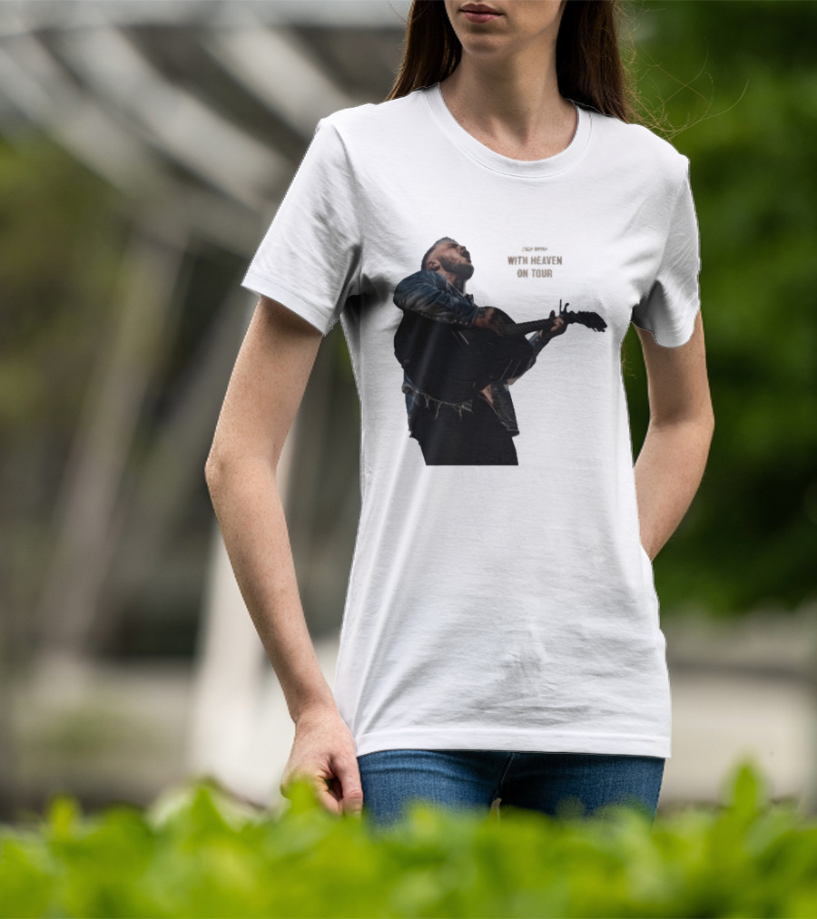 Zach Bryan Heaven On Top Photo Tour Denim Acoustic Performance T-Shirt