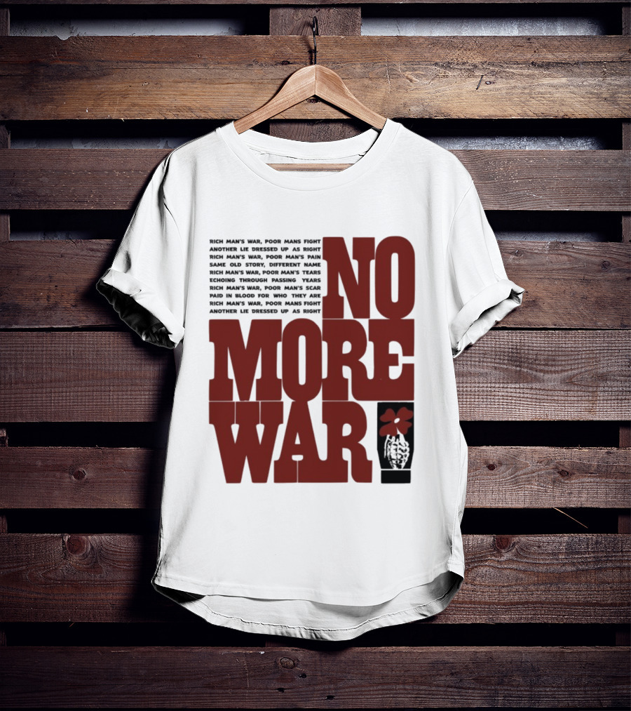 No More War Wear The Peace Flower Grenade T-Shirt