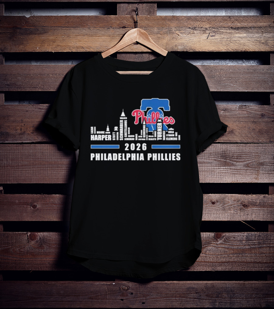 2026 Philadelphia Phillies Harper Philadelphia Skyline T-Shirt