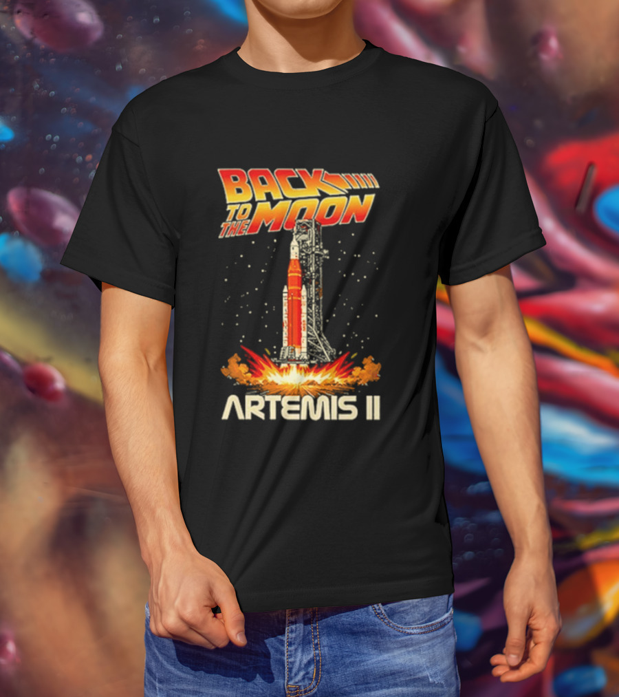 Back To The Moon Artemis II Rocket Launch T-Shirt