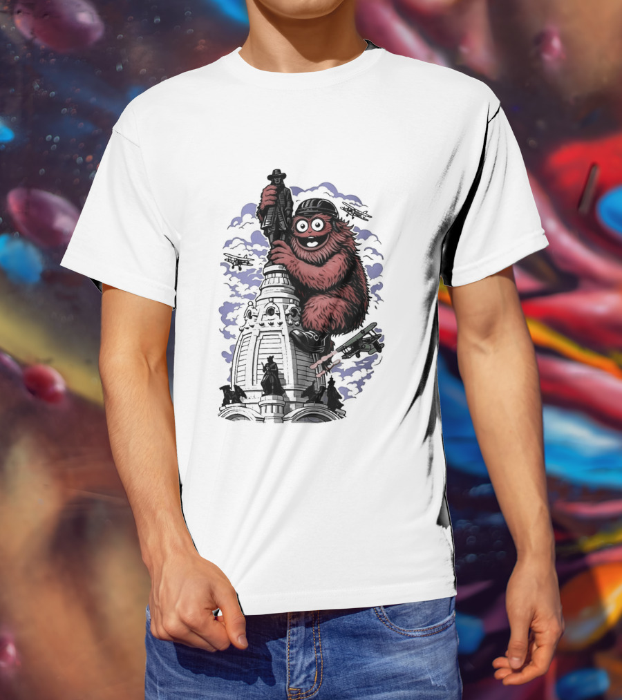 Gritty Kong Embrace Philadelphia City Hall T-Shirt