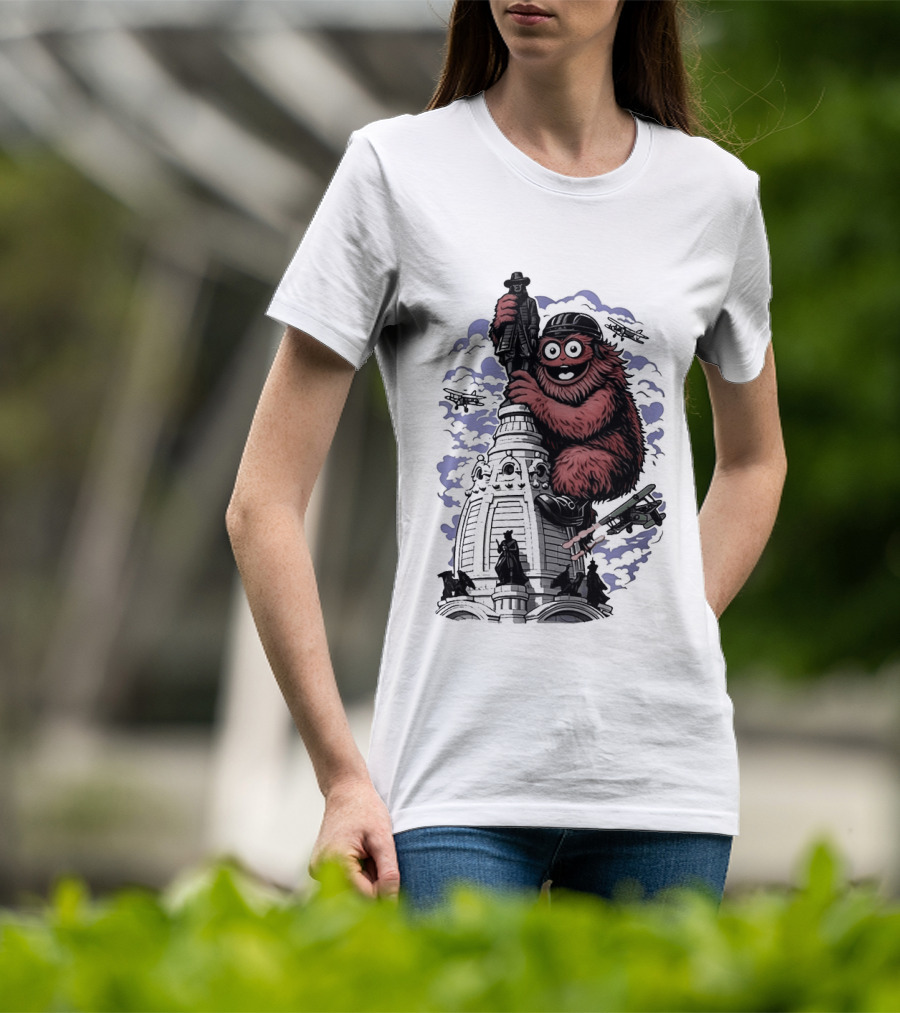 Gritty Kong Embrace Philadelphia City Hall T-Shirt
