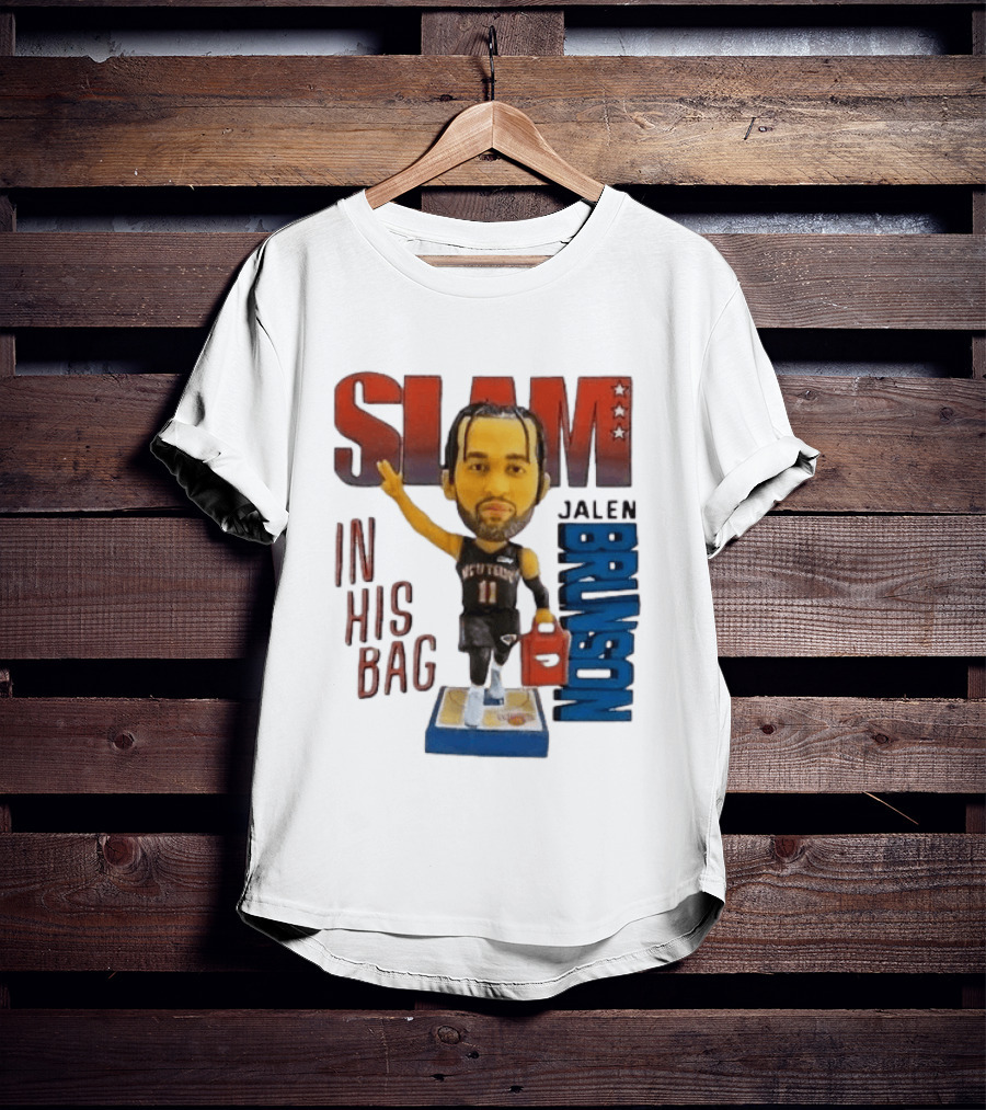 Slam Jalen Brunson In His Bag Basketball Figure 2026 T-Shirt
