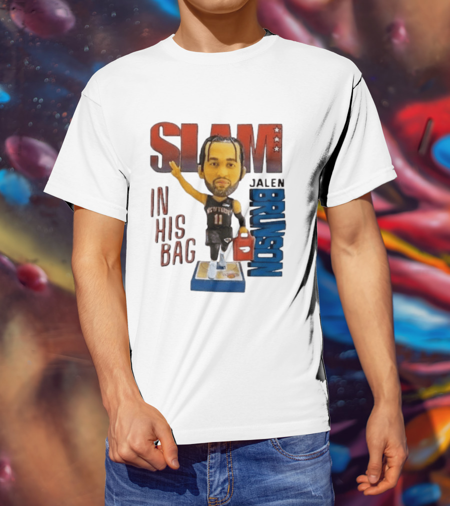 Slam Jalen Brunson In His Bag Basketball Figure 2026 T-Shirt