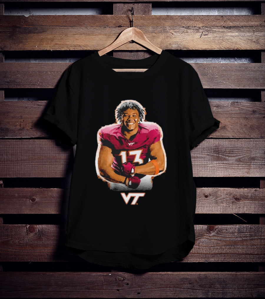 Kemari Copeland Virginia Tech Hokies VT Number 13 T-Shirt