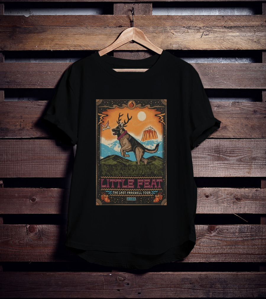 Little Feat The Last Farewell Tour 2026 Wolf Desert Scene T-Shirt