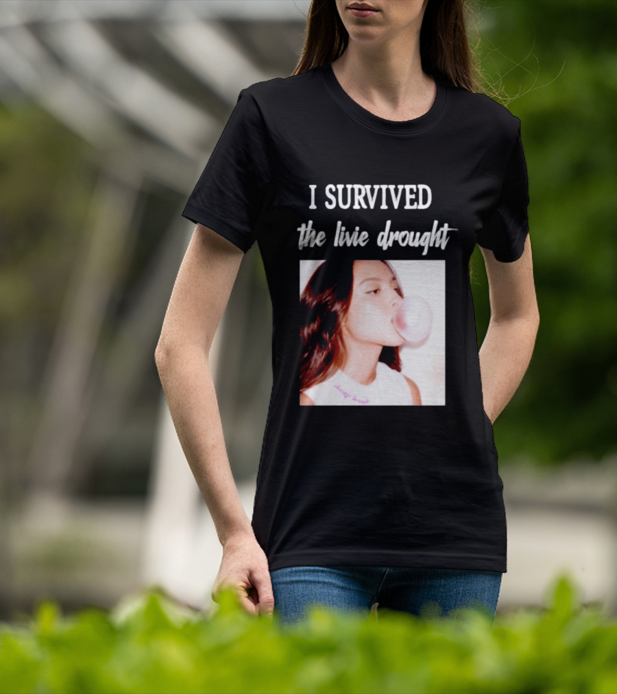 Olivia Rodrigo I Survived The Livie Drought Bubblegum Aesthetic T-Shirt