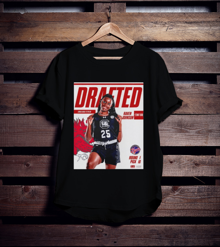 Raven Johnson Drafted Round 1 Pick 10 Indiana Fever WNBA 2026 T-Shirt