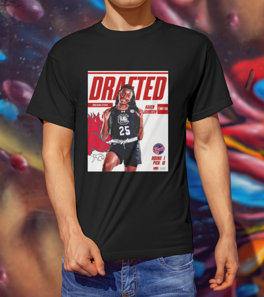 Raven Johnson Drafted Round 1 Pick 10 Indiana Fever WNBA 2026 T-Shirt