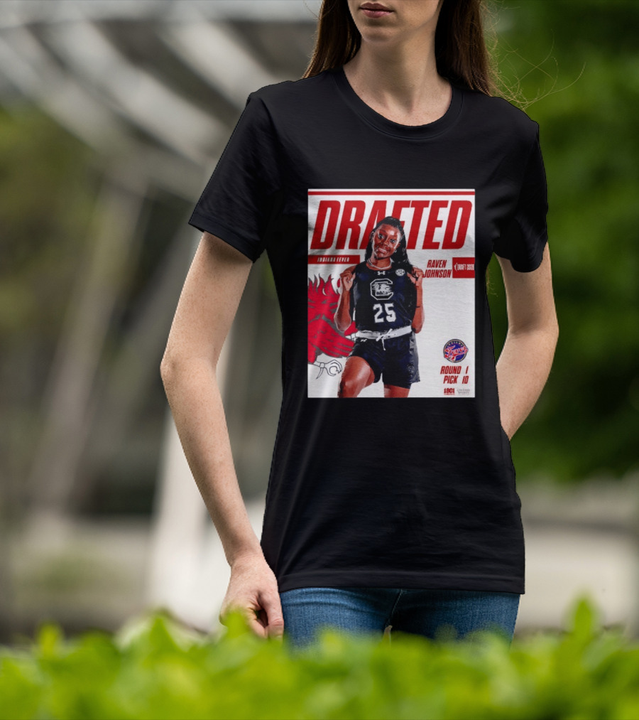 Raven Johnson Drafted Round 1 Pick 10 Indiana Fever WNBA 2026 T-Shirt