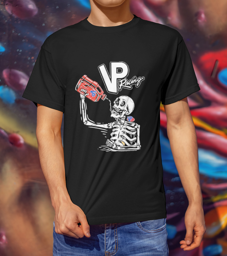 2026 VP Racing Skeleton Gas Can Drinking T-Shirt