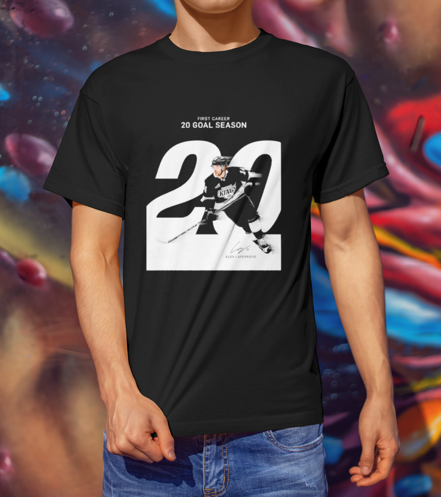 Alex Laferriere Los Angeles Kings First Career 20 Goal Season 20 T-Shirt