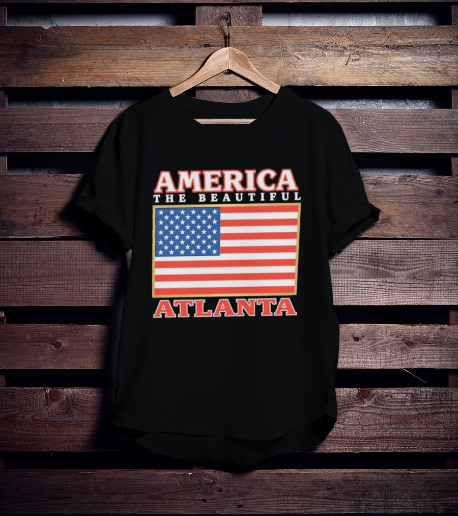America The Beautiful Atlanta American Flag T-Shirt