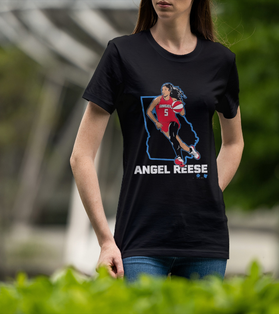 Angel Reese Basketball Player In Red Jersey Georgia State T-Shirt