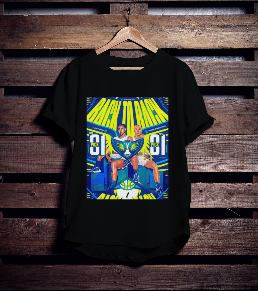 BACK TO BACK Azzi Fudd Paige Bueckers Dallas Wings 2026 1 Pick WNBA Draft T-Shirt