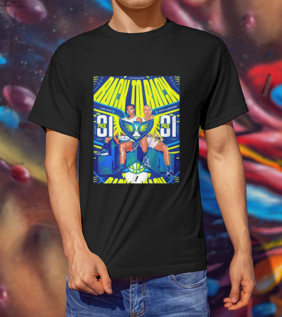 BACK TO BACK Azzi Fudd Paige Bueckers Dallas Wings 2026 1 Pick WNBA Draft T-Shirt
