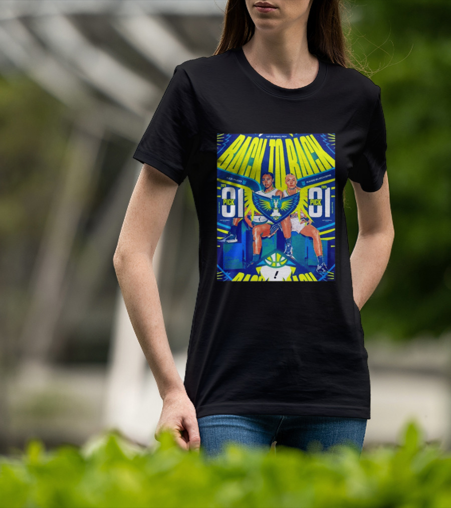 BACK TO BACK Azzi Fudd Paige Bueckers Dallas Wings 2026 1 Pick WNBA Draft T-Shirt