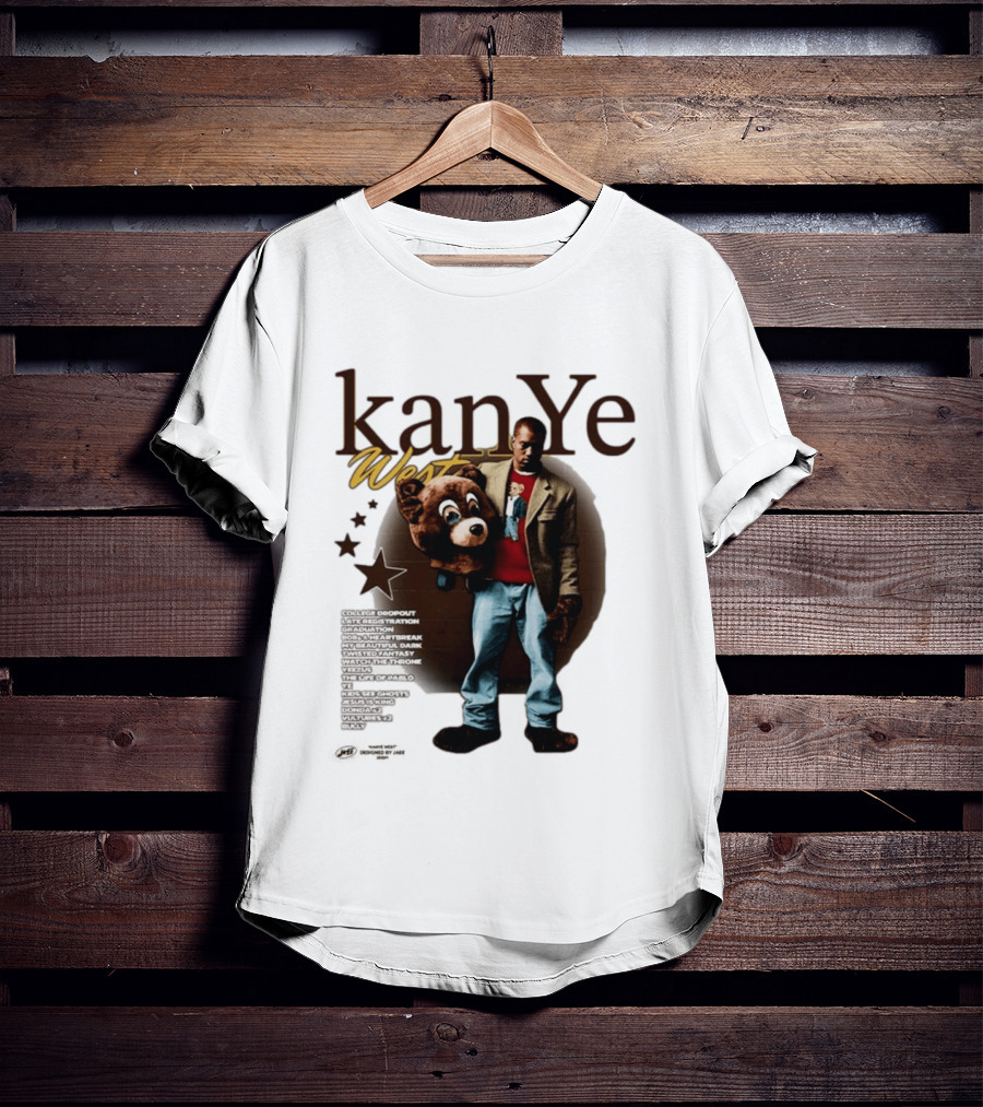 Kanye West Ye College Dropout Late Registration Graduation Albums Bear T-Shirt