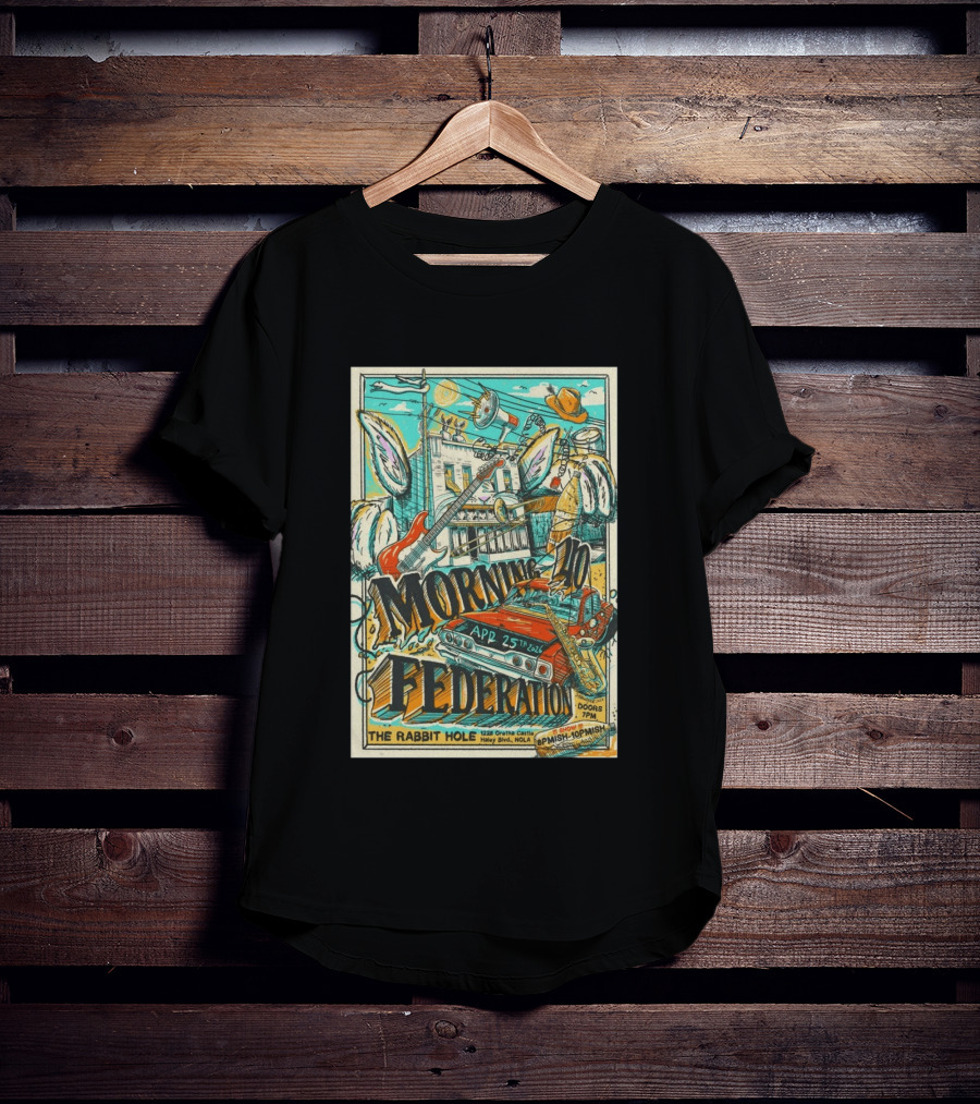 Morning 40 Federation New Orleans The Rabbit Hole Apr 25 2026 Orisha Castle Haley Blvd NOLA T-Shirt
