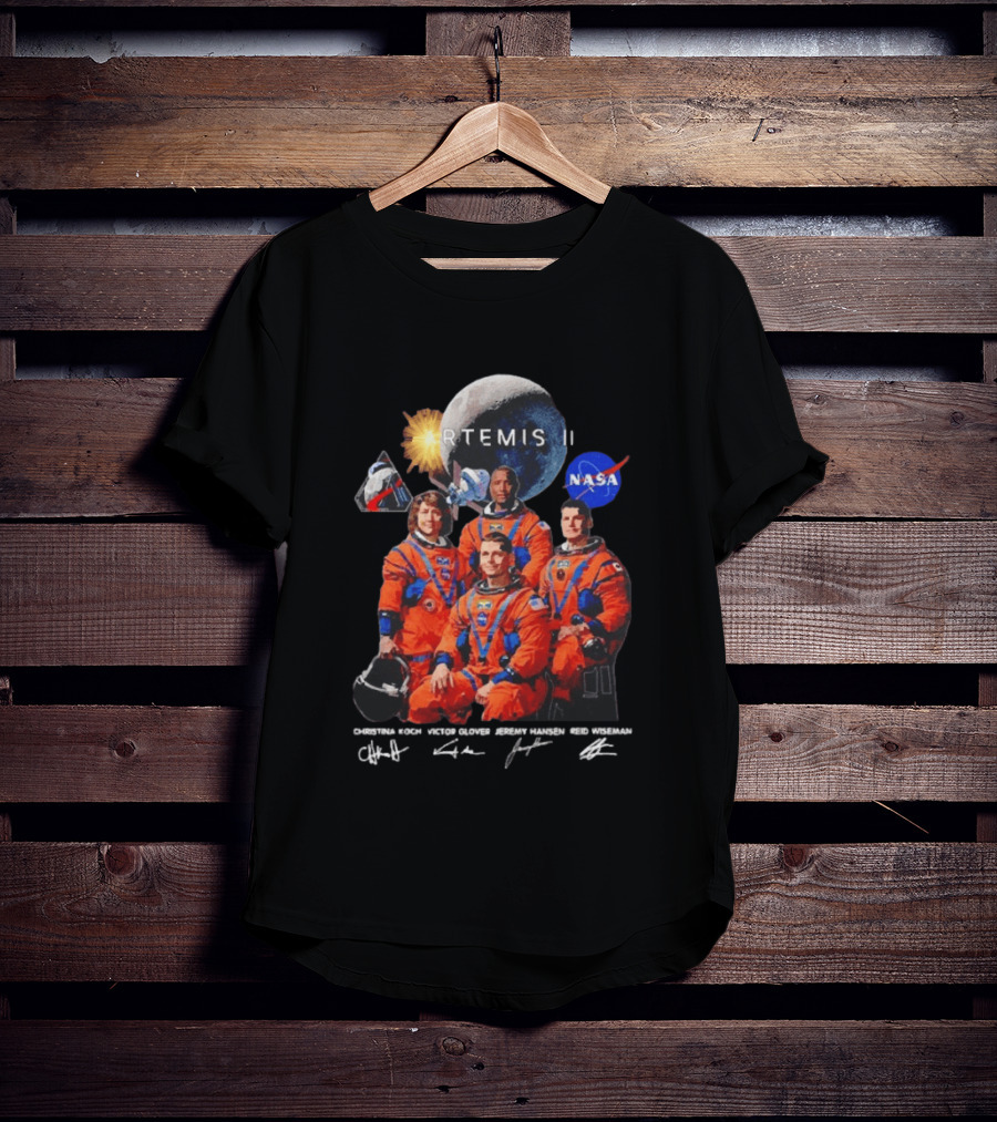 NASA Artemis II Christina Victor Jeremy Reid Astronaut Crew Moon Mission T-Shirt