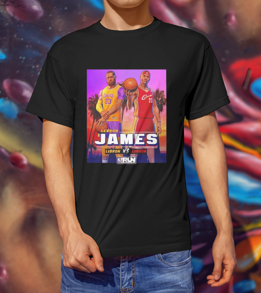 LeBron James Lakers Vs Cleveland The Run NBA Matchup T-Shirt