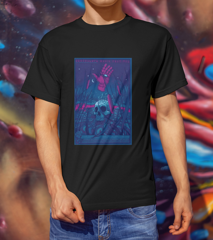Deathslope Music Festival 2026 Grand Junction CO Skull Artwork Lineup May 21 24 T-Shirt