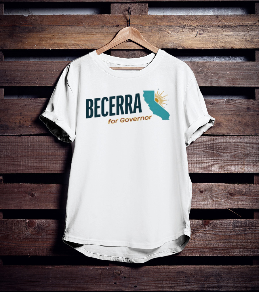 Becerra For Governor California Sunburst Map T-Shirt