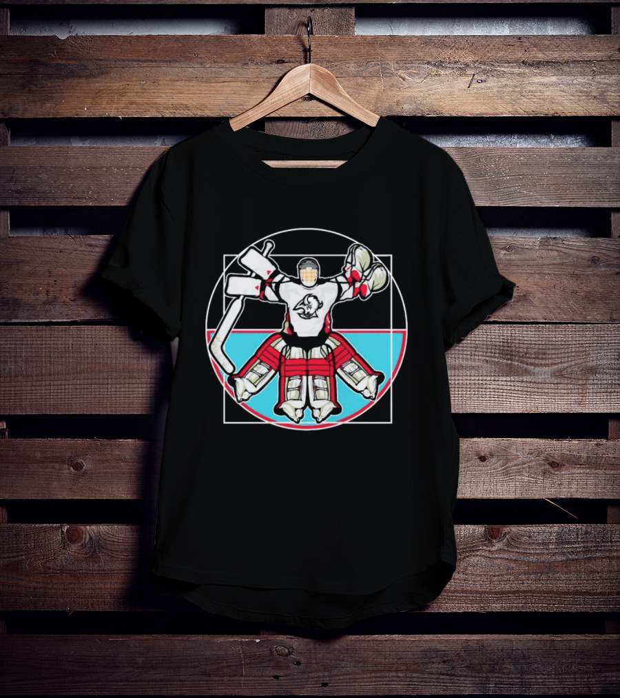 Dominik Hasek Buffalo Sabres Vitruvian Hockey Goalie T-Shirt