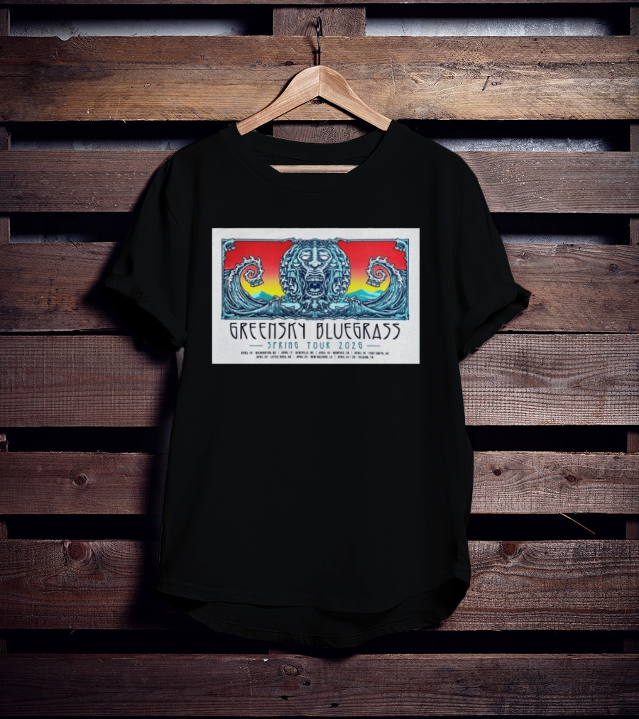 Greensky Bluegrass Spring Tour 2026 Wilmington Asheville Huntsville Port Chester Other Cities T-Shirt