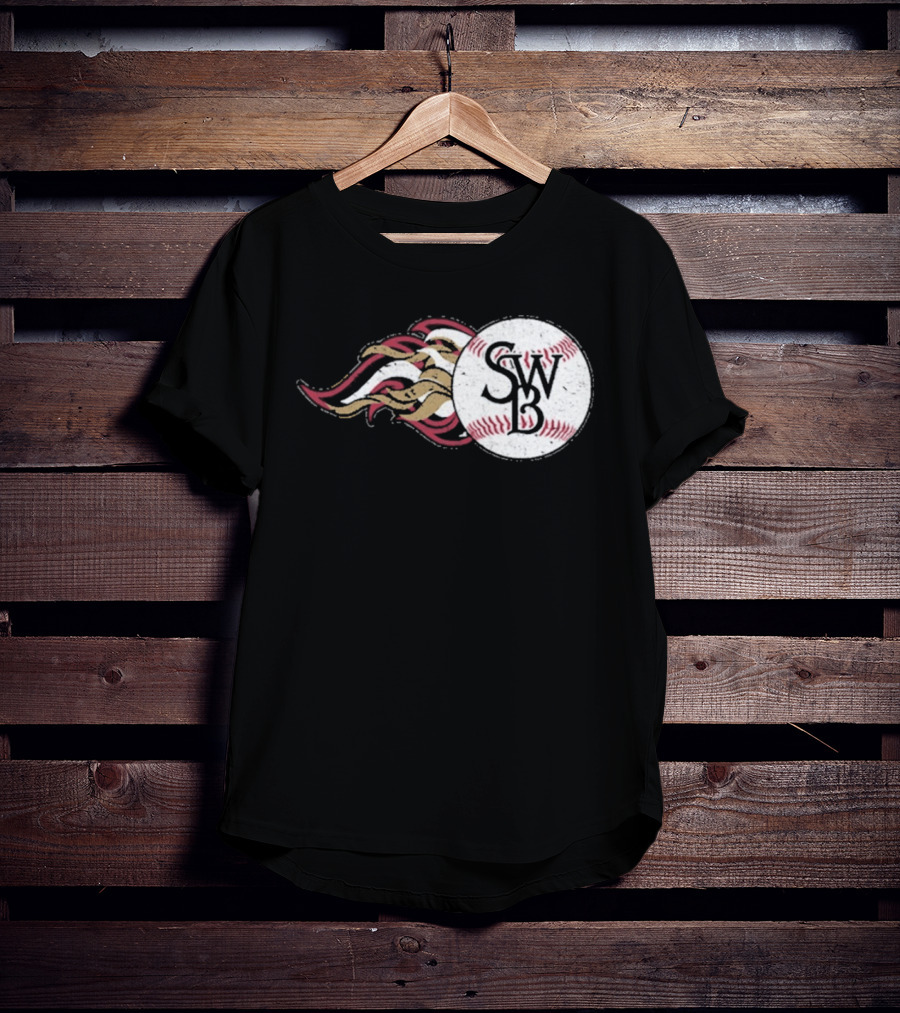 Scranton Wilkes Barre RailRiders SWB Baseball Fireball T-Shirt
