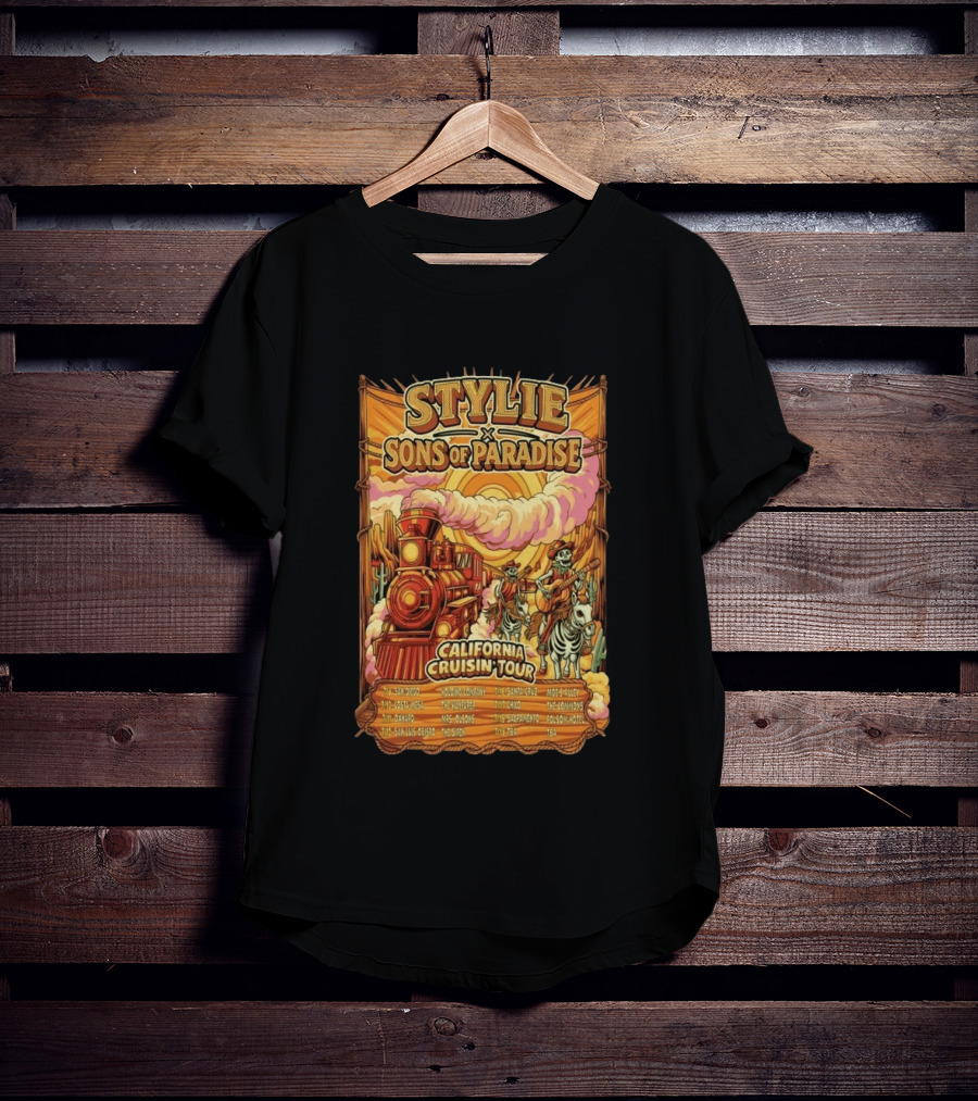 Stylie And Sons Of Paradise California Cruisin 2026 Tour T-Shirt