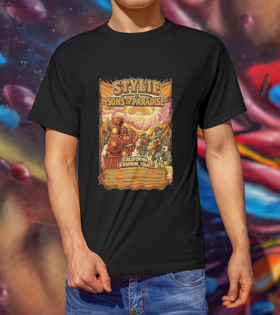 Stylie And Sons Of Paradise California Cruisin 2026 Tour T-Shirt
