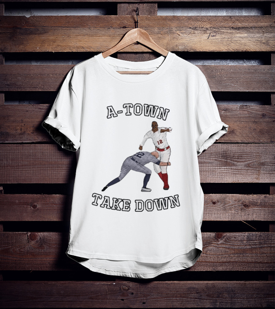 A Town Take Down Braves Baseball Action Scene T-Shirt