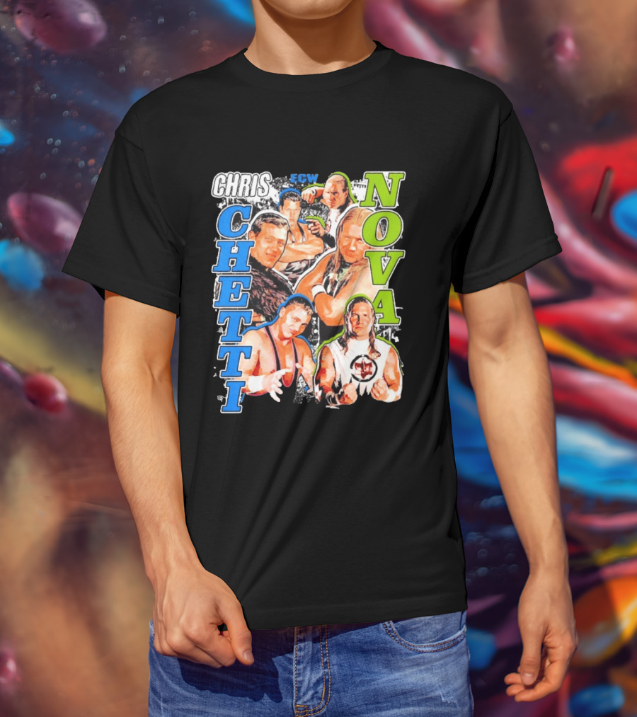 Chris Chetti Nova ECW Wrestling Legends Collage T-Shirt