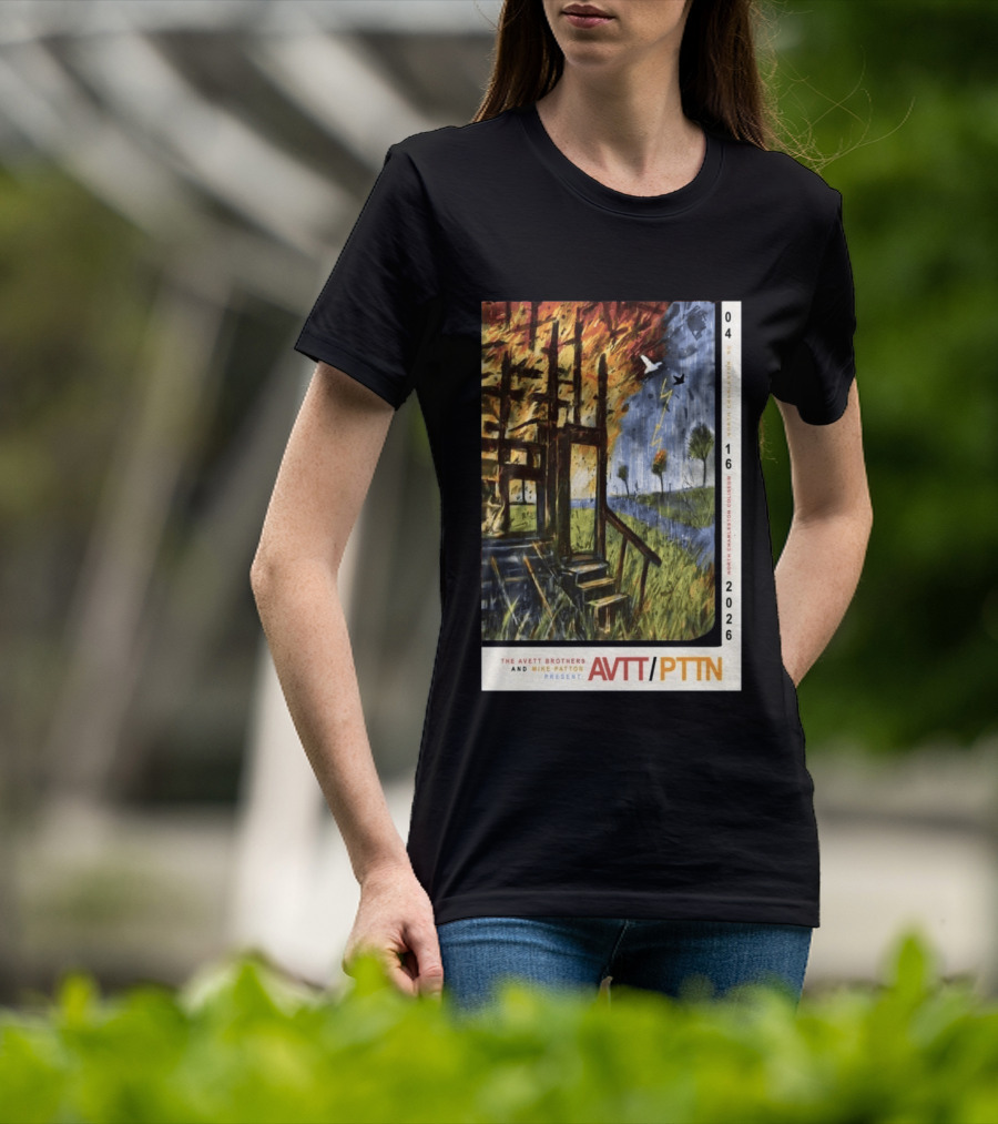 The Avett Brothers Mike Patton Presents AVTT PTTN April 16 2026 North Charleston Coliseum T-Shirt