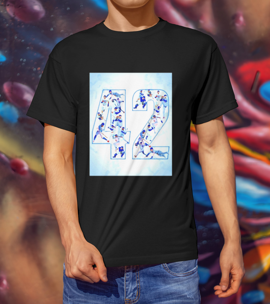 Jackie Robinson Day Brooklyn Dodgers MLB Number 42 Player Team T-Shirt